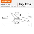 thumbnail image 3 of Wellspeed Farmhouse 48 in. Indoor Black Ceiling Fan with 5 ABS Blades and Remote Control, 3 of 10