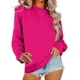 thumbnail image 1 of Haut de sous-Vêtements Thermiques Liquidation Chandail à Capuchon en Polyester pour Femmes Chandails en Molleton Col Rond Femmes Tendance Décontracté Manches Longues Hauts Adolescentes Chandail en Molleton Col Rond Vêtements Tenues 2024, 1 of 5