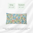 thumbnail image 2 of Elegant Comfort Ultra Soft Set of 2 Floral Pint Pillowcases - 1500 Series Hotel Quality Microfiber, Soft and Smooth Envelope Closure 2-Piece Pillow Covers - Standard/Queen, Magnolia, 2 of 9