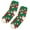 Green-5, variant on WREESH Women's Print Thin Short Christmas Socks With Lace Mesh, Women's Slipper Crew Socks Red