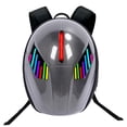 thumbnail image 2 of LED Backpack, BT Carbon Fiber Texture Adjustable Shoulder Strap Backpack Waterproof  for Street School Work, 2 of 7
