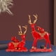 thumbnail image 4 of Figuras de renos, estatuas de ciervos, decoración, esculturas de alces, adornos, obras de arte para Rojo, 4 of 8