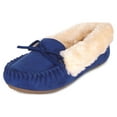 thumbnail image 3 of Floopi Womens Indoor/Outdoor Basic Memory Foam Moccasin Slipper W/Faux Fur Collar, 3 of 9
