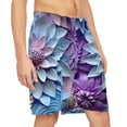thumbnail image 5 of Soluvd 3D Blue Floral Basketball Shorts, 5 of 6
