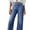 Light Blue, variant on DOKOTOO Women's Wide Leg Jeans High Waisted Stretchy Boyfriend Denim Pants Trendy with Big Pocket
