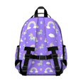 thumbnail image 3 of Unicorn and Wing Purple Pattern Cute School Backpack Bag for School with Padded Back and Adjustable Shoulder Straps 15.25"x11.5"x5.25", 3 of 5