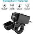 thumbnail image 3 of Cargador USB impermeable para motocicleta con interruptor de 5 V y puertos duales, 3 of 5