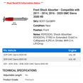 thumbnail image 2 of Front Shock Absorber - Compatible with 2011 - 2014, 2016 - 2020 GMC Sierra 3500 HD 2012 2013 2017 2018 2019, 2 of 2
