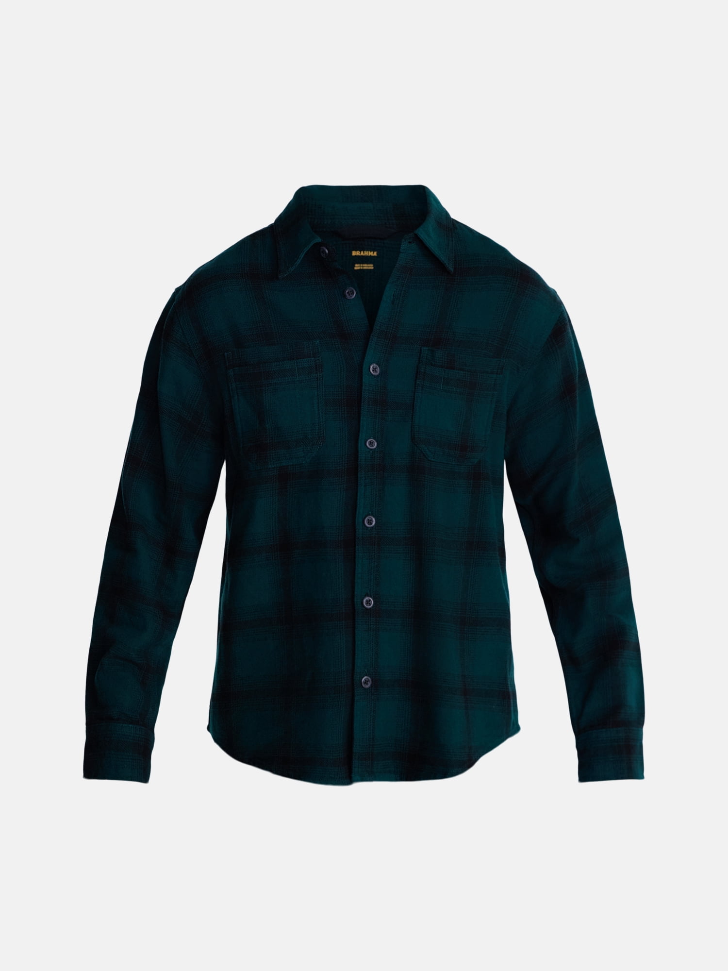 Brahma Men's Work Flannel Shirt with Long Sleeves, Sizes S-3XL