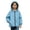 Light Blue, variant on Loopsun Kids Boys Girls Winter Outerwear Jackets 5-16Y Solid Raglan Sleeve Zip Pockets Waterproof Hooded Coats