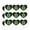 Clear, variant on Harry Potter Slytherin Painted Crest Heart Shaped Planner Calendar Scrapbook Craft Stickers