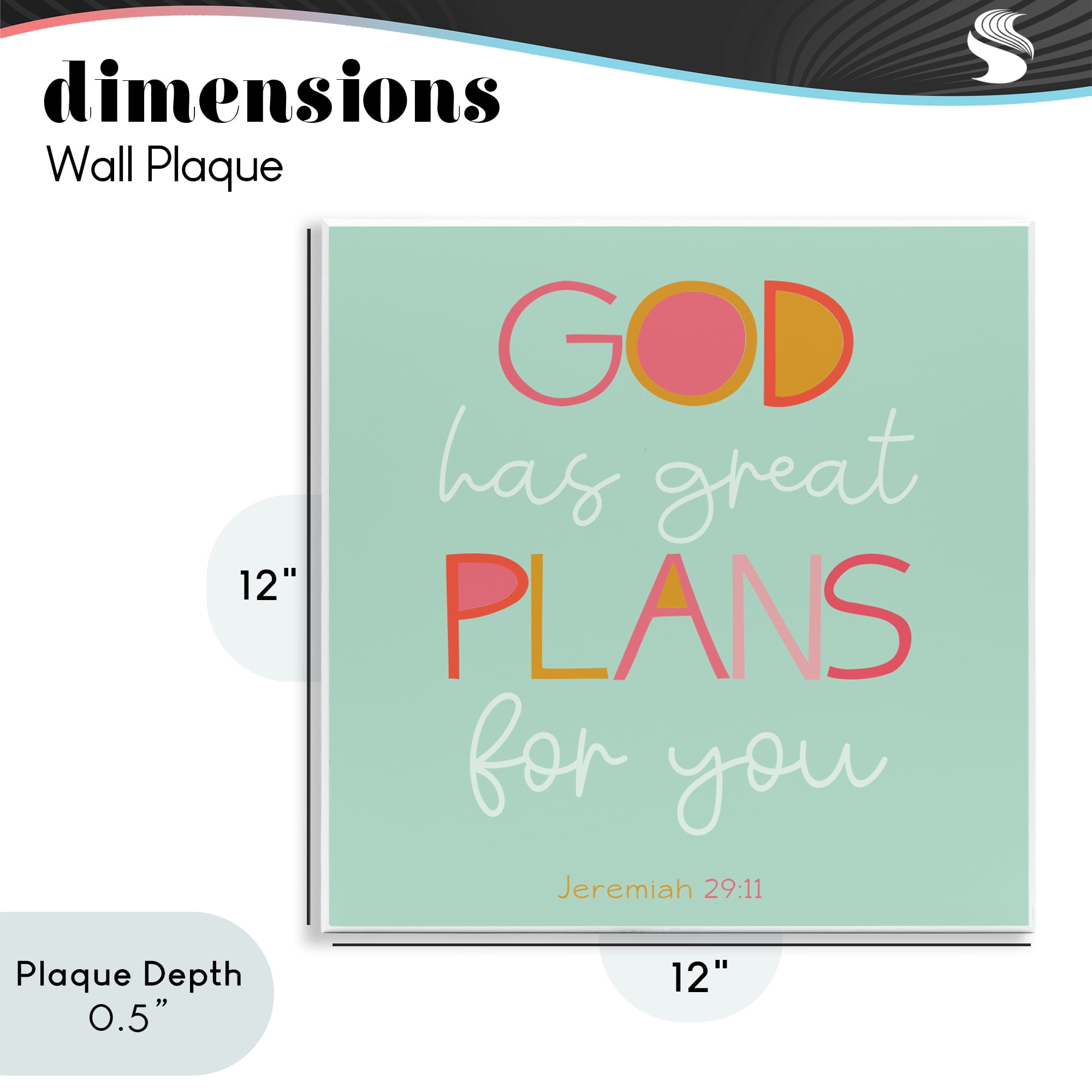 Stupell Industries Green God's Plans For You Wall Plaque Art, design by SD Graphics Studio
