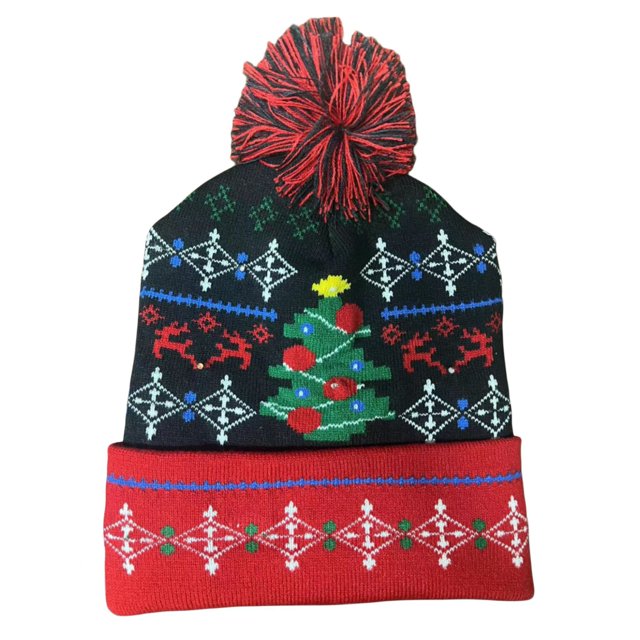 Gorro de punto con luces LED Heldig para fiestas navideñas adultos y niños