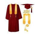 thumbnail image 3 of Pounoo Graduation Gowns for Women Zipper Front Long Sleeve Dresses University Graduation Soft Comfortable Breathable Robes Gift, 3 of 5