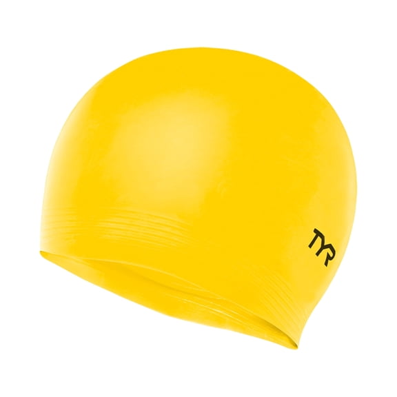 TYR Latex Adult Swim Cap - Training and Recreational Swimming Cap, Durable Latex Construction, Fl. Yellow