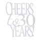 thumbnail image 4 of Paquete de 20 adornos para tartas de papel con purpurina "Cheers To 21/30/50 Years" para cumpleaños y aniversario. Plata, 4 of 9