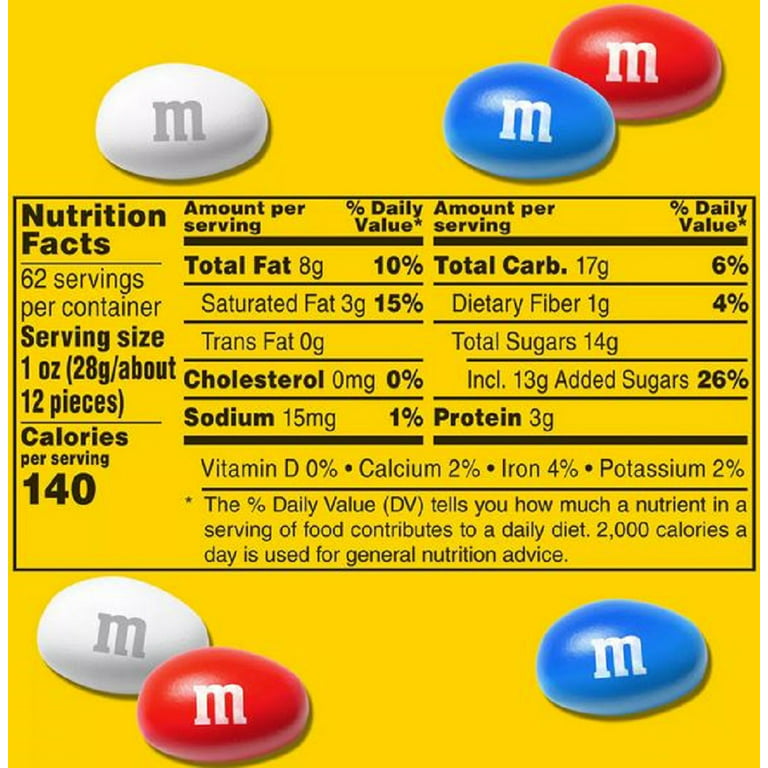 M&M's Sharing Size Red, White & Blue Mix Peanut Butter Chocolate Candies  9.6 Oz