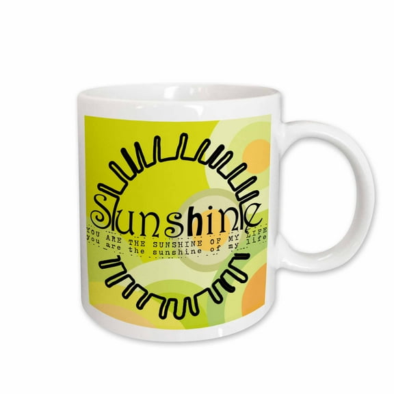 3drose, You Are My Sunshine Yellow Sun Art, 15oz Mug
