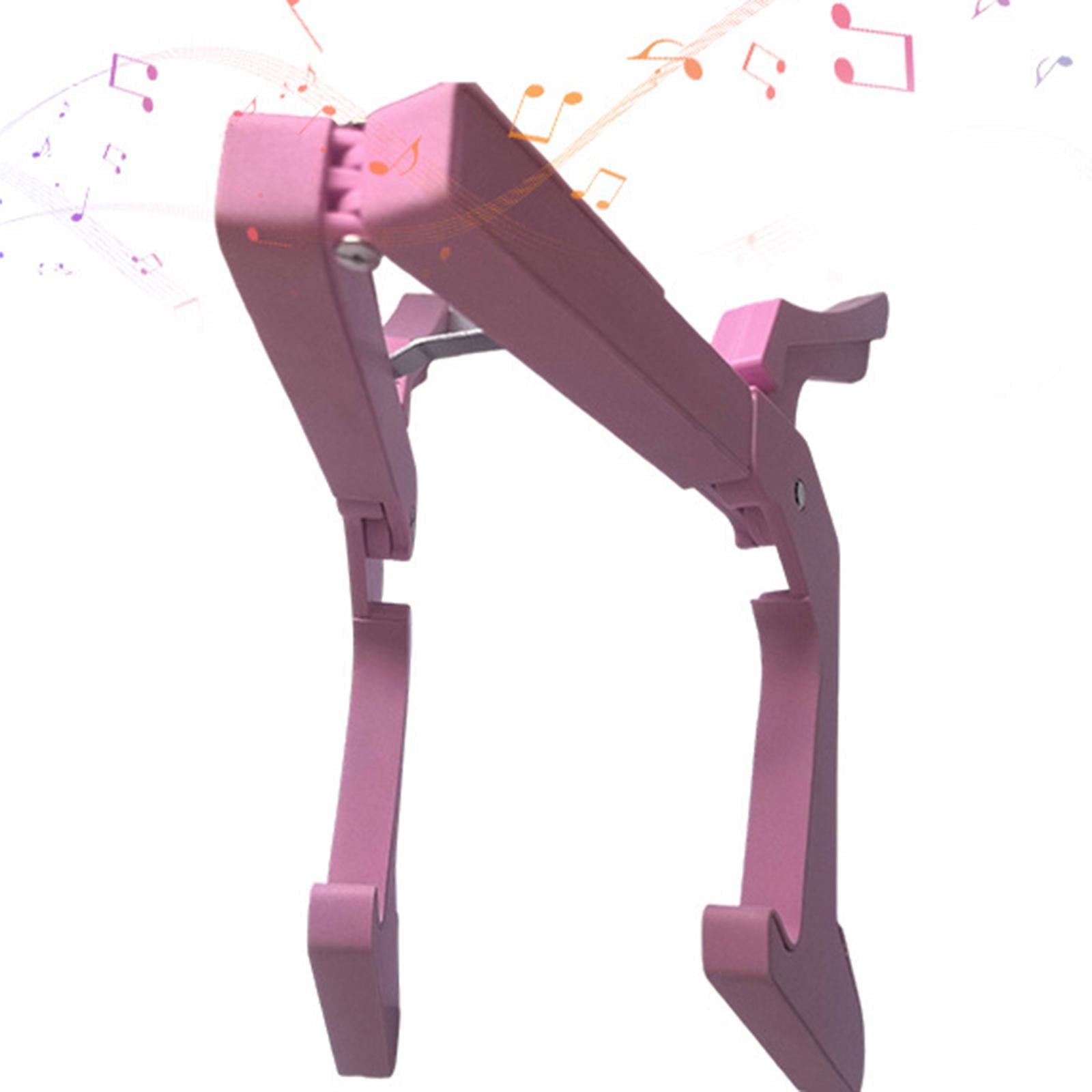LeeQinersw Foldable Guitar Stand A Frame Versatile Anti Slip Stable Guitar Support Holder for Bass Cello Classical Electric Guitars Shop Pink