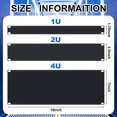 thumbnail image 2 of 3 Pieces 1U,2U,4U Blank Panel Metal Rack Mount Filler Panel Spacer 19 Inches Kit for Enclosure Server Rack Cabinet Black, 2 of 7