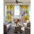thumbnail image 6 of Farmhouse Sunflowers Blackout Curtains for Bedroom Living Room Darkening Curtains 54 Inch Long Spring Country Watercolor Cow Floral Short Curtain for Small Window Treatment Grommet Drapes 52"x54"x2, 6 of 9