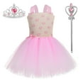 thumbnail image 3 of Glisme Girls Valentine'S Day Outfit Glowing Dress With Heart Party Tutu Skirt Outfits Stylish Matching Set Size 5-6 Years Pink, 3 of 4