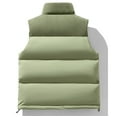 thumbnail image 4 of LpwkSSA Men's Down Vest Coat Thick Cotton Sleeveless Fleece Outdoor Windproof Color Block Corduroy Windproof Clothing Green L, 4 of 4