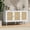 White, variant on Huisuilinss Rattan Buffet Cabinet With Storage,Sideboard Cabinet,Farmhouse Coffee Bar Cabinet,Accent Cabinet Console Table With 3 Doors,Adjustable Shelves For Kitchen Dining Room Entryway Hallway