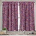 thumbnail image 2 of Ambesonne Purple Hippie Valance & Curtain, Traditional Paisley, 55"x24", Purple and Multicolor, 2 of 7