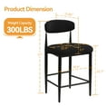 thumbnail image 3 of Morden Fort Counter Height Bar Stools Set of 4, 26" Boucle Barstools with Backrest and Metal Legs, Island Chairs for Kitchen Island, Dining Room, 3 of 6