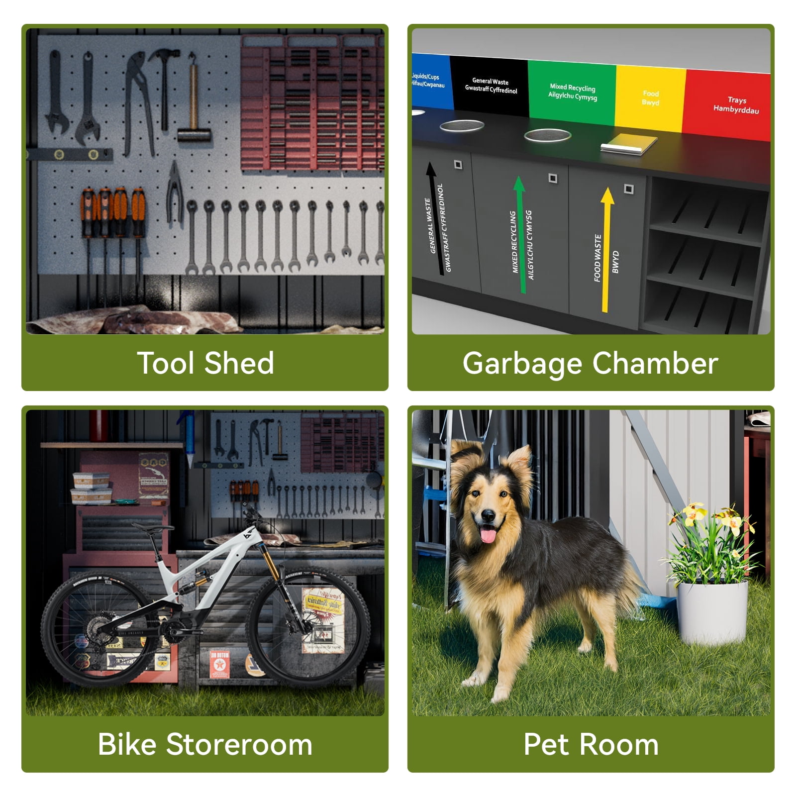 COMHOMA Outdoor Storage Shed 8 x 6 ft Shed with Lockable Door Steel Garden Shed with Air Vent,Gray