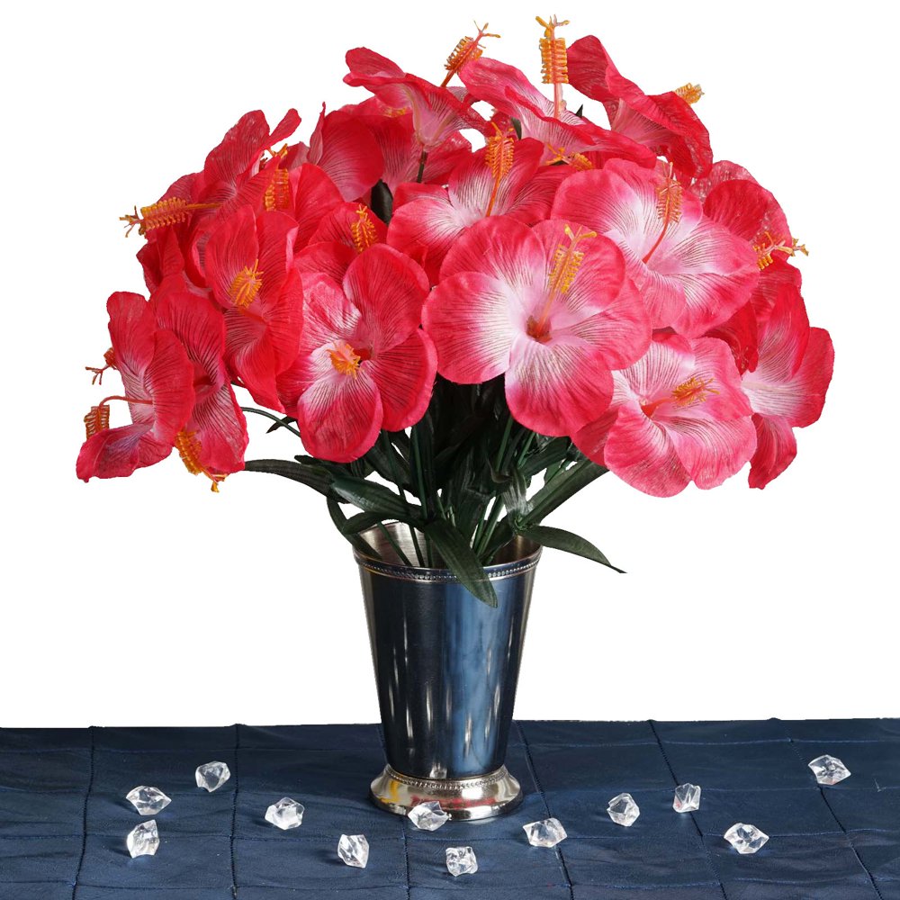 Efavormart 60 pcs Artificial HIBISCUS Flowers for DIY Wedding Bouquets Centerpieces Arrangements