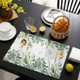 thumbnail image 3 of Eucalyptus Leaves Placemats Set of 4, Rustic Green Plants Botanical Placemats for Dining Table, Place Mats for Kitchen Tabletop, Waterproof Wipeable Dining Table Mats Set, 3 of 9