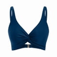 thumbnail image 6 of XEGLSBU Swimsuits for Women 1 Piece Athletic Women's Swimwear Tankini Set Beach Pool Cover up Hollow out Bikini Top with Swim Shorts Conservative Two Piece Bathing Suit Dark Blue Size L, 6 of 7
