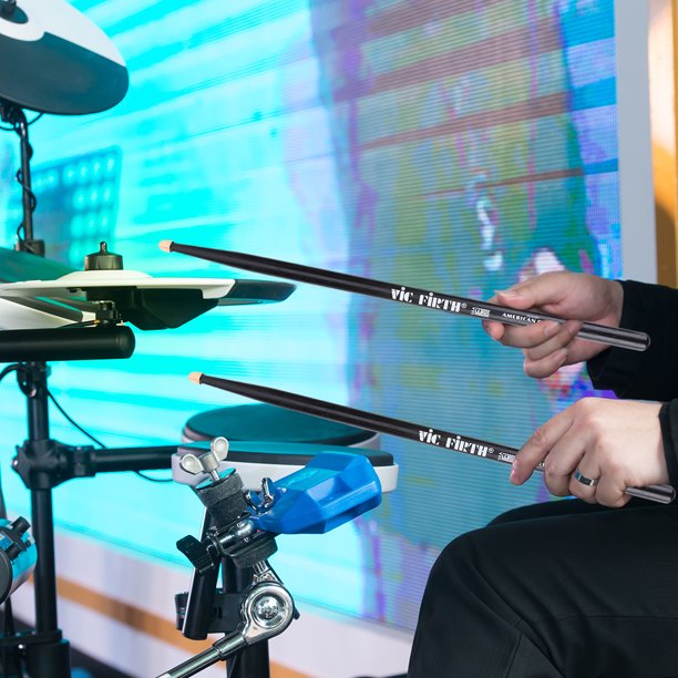 Baquetas de tambor con punta de lágrima, baquetas 5A, baquetas de nogal, accesorios de percusión