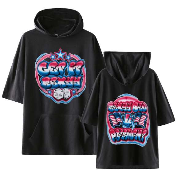 Sexyy Red Merch Get It Sexyy T-shirt with Hooded Casual Short Sleeve Tee Top for Women and Men Summer Wear