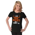 thumbnail image 4 of I Like Big Bucks Funny Hunting Womens Slim Fit Graphic Tee Brisco Brands S, 4 of 5