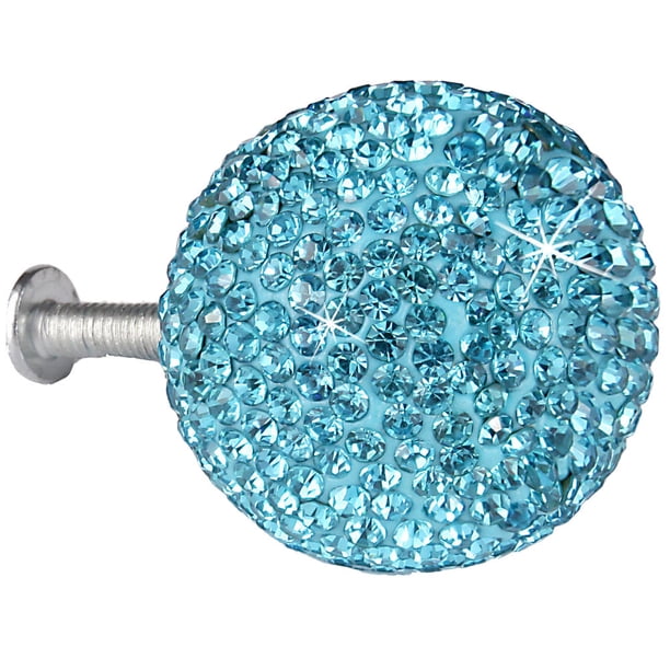 unbranded 1Jgo Pomo Redondo De Metal Azul Para Cajón Con Tornillos Variados Y Duradero Para Muebles