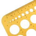 thumbnail image 3 of Uxcell 22cm Plastic Geometric Drawing Template Measuring Ruler Round, 3 of 5