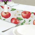 thumbnail image 4 of Yayeee Table Runner 70 inches Long Home Kitchen Dinning Party Decoration, White Apple Pattern, 4 of 7