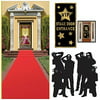 Hollywood Red Carpet Awards Ceremony Party Theme Supplies and Decorating Kit of 3 Items - Red Runner, Paparazzi Props and VIP En