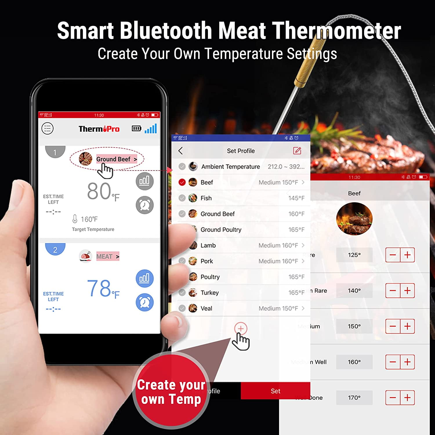 328FT Wireless Meat Thermometer — Tilswall