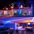 thumbnail image 5 of Novostella 105ft (52.5x2) Smart LED Outdoor Rope Light, Music Sync RGB Strip Lights, App Control and RF Remote Color Changing Dimmable Tape Exterior Lighting Kit, for Garden Stairs Party, 24V IP65, 5 of 5