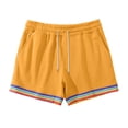 thumbnail image 4 of Xdzjlr Running Shorts For Men,Summer Solid Color Rainbow Pocket Drawstring Straight Beach Leisure Running Shorts For Men, 4 of 5