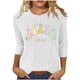 thumbnail image 1 of Mujeres 3/4 Manga Tops Y Blusas Impresas Cuello Redondo Casual Otoño Invierno Blusa, 3/4 Manga Casual Tops para Mujeres, 1 of 7