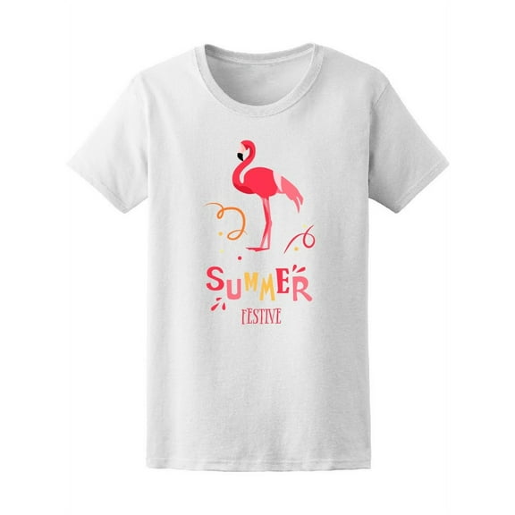 Summer Festive Confetti Flamingo T-Shirt Women -Image by Shutterstock, Female XX-Large