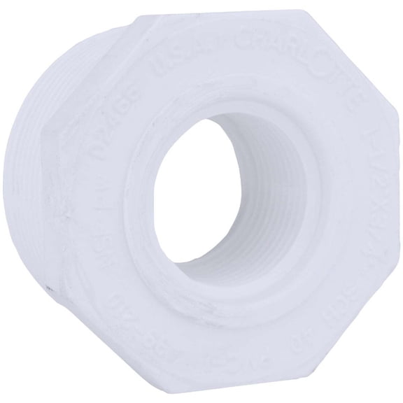 Charlotte Pipe PVC 02112 3000HA Reducing Bushing, White