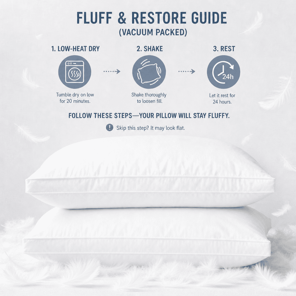 COOKEY Goose Feather & Down Pillow Standard Size 20"x26" – Hotel Quality Bed Pillow for Sleeping, 100% Organic Cotton Cover, Hypoallergenic – Standard Pillow Set of 2