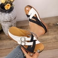 thumbnail image 5 of Women's Orthopedic Adjustable Strap Sandals Comfort Soft Sole Fashion Flat Womens Sandals with Arch Support White 9.5(43), 5 of 9