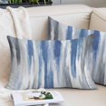 thumbnail image 2 of Blue Gray Small Pillow Covers, Modern Simple Abstract White Ombre Texture Soft Breathable Throw Pillow Cases with Invisible Zipper, Decorative Pillowcase Pillows Protectors for Sofa Bed Chair 12"x20", 2 of 9